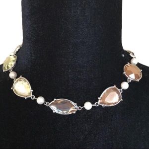 Lia Sophia retired ombré jewel and pearl necklace